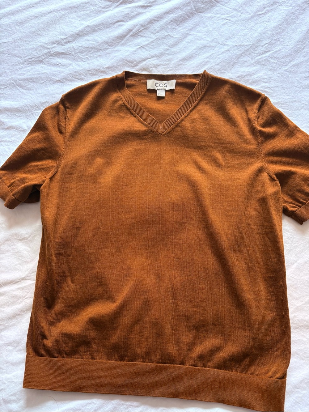 COS V-Neck short sleeve Knit Sweater - Picture 2 of 3
